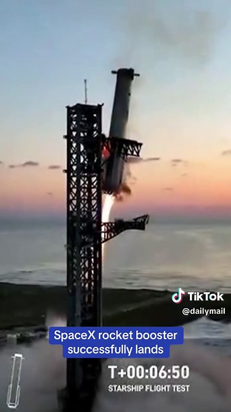 SpaceX Starship Rocket Makes Historic Landing with Mechanical Arms
