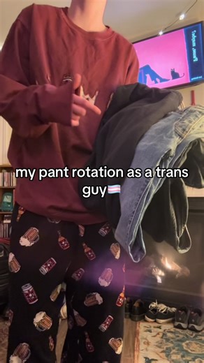 My pant rotation as a trans guy🏳️‍⚧️ gofundme for my top surgery in bio, thank you for any support!! #transgender #trans #ftm #topsurgery #transition