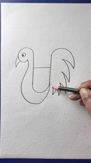 How to draw a rooster with H
