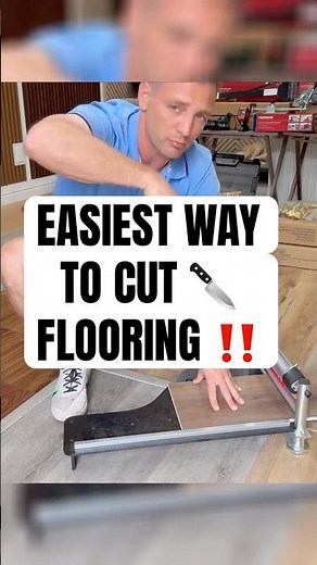 The cleanest way to cut SPC flooring #flooring #diy #tools