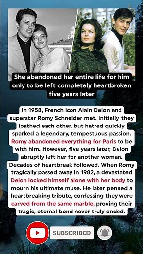 The Tragic Secret Alain Delon Kept Locked Away After Romy Schneider's Death