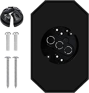 Siding Mounting Block Kit, Easy to Install Vertical Siding Lamp Mounting Kit, Plastic Siding Mounting Block, Siding Mounting Plate for 1/2inch Lap Double & 4inch Height Siding (Black)