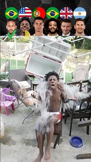 Ronaldo does ice bucket challenge 🥶🧊