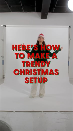 Christmas is just around the corner.🎄 Ho ho ho, here's a simple way to set up a backdrop.😉 And throw an epic party with tons of fun.🥳 | StudioBackdrops.com