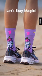 Say HELLO to our Stay Magic Running Socks ‍♂️...the newest cuties on the block. Available in Purple and Green, these socks are toe-tally waiting to sweep you off your feet. Limited-edition—grab yours today! | Sporcks | Facebook