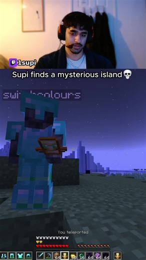 Supi finds island😭🙏 #supi #donutsmp #minecraft #funny | minecraft
