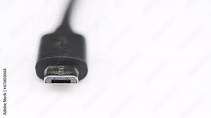 Close up comparison of USB type A type B type C mini micro USB connectors system or connection interface isolated on white background. Transfer information charge for digital camera gadget smartphone