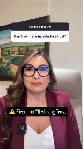 Georgina Lepe, Esq. | Trust, Probate & Real Estate Attorney | 🔫 Firearms in California must be transferred according to DOJ requirements—even after death. A trust can help document who should receive... | Instagram