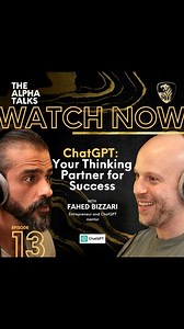 🎙️🚀 The Alpha Talks Podcast Episode 13 is out 💥💥In this AI-driven era, learn the potential risks and ethical considerations surrounding AI's exponential growth. This eye-opening episode, join me as I sit down with renowned AI expert, Fahed Bizzari, to dive deep into the incredible world of artificial intelligence and its transformative impact on our lives. Fahed shares fascinating insights into how AI, particularly ChatGPT, is revolutionizing the way we work, think, and communicate. The conv