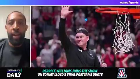 "I believe he wants to stay in the moment and enjoy this run." 😮‍💨Derrick Williams (@DWXXIII) doesn't deny Tommy Lloyd could head to UNC, but he still has business to finish with Arizona.(via Yahoo Sports Daily)