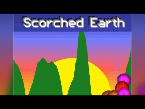 Scorched Earth - 1991 - longplay - PC / DOS freeware shareware turn-based artillery gameplay