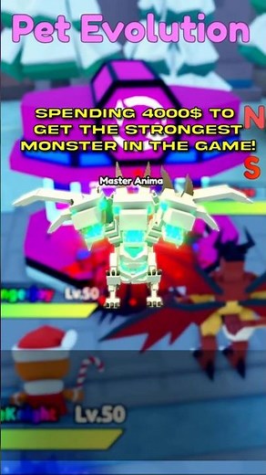 SPENDING 4000$ TO GET THE STRONGEST MONSTER | Catch a monster | Roblox #shorts #roblox