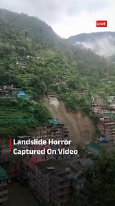 44K views · 211 reactions | #WATCH | A landslide triggered by heavy rainfall in Kullu has been captured on video, showing the destructive impact of the natural disaster. #Kullu #HimachalPradesh #ViralVideo #Viral #ABPLive | ABP Live | Facebook