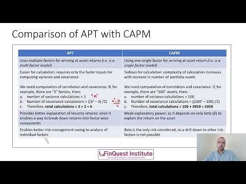 Portfolio Theory - Comparison of APT model Vs CAPM