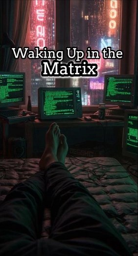 Waking up in The Matrix movie