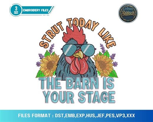 Funny Chicken Embroidery Design Bundle | Rooster Chicken Patterns for Kitchen, Aprons & Home Decor | Digital Machine Embroidery Files - Etsy