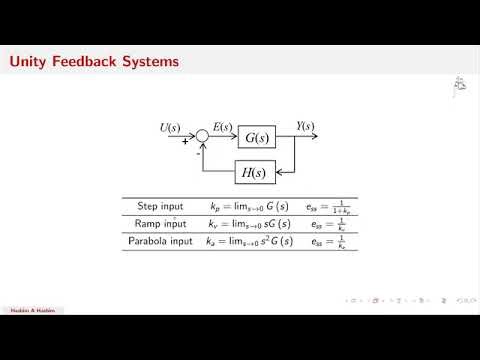 TU | Continuous Linear Control #14 Time analysis steady state error system type 0 1 2