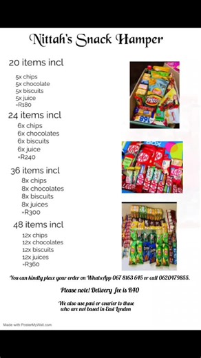 Nittah's Snack Hamper business is still available 😊 #your hustler✌️ #support your own🥰 #small business matter💪❤️