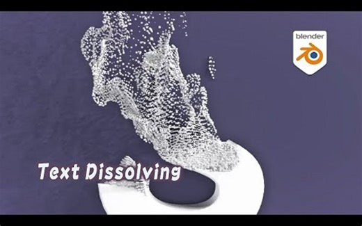 blender文字溶解粒子效果_Blender教程