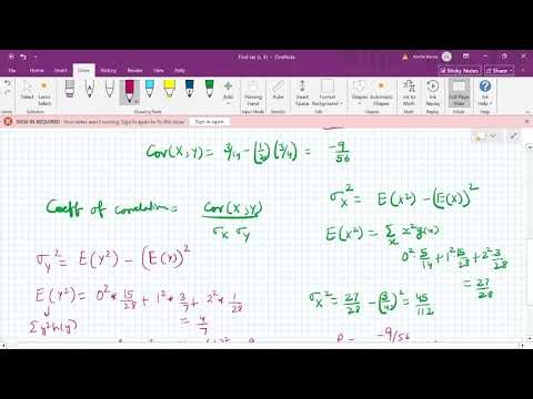 Video 25 Covariance and Regression line