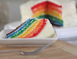 9.2K views · 262 reactions | Rainbow Cake in 60 seconds! This cake makes people happy! Make it for someone you love! | Divas Can Cook | Facebook