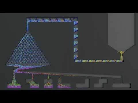 Relaxing ball animation made from Tetris blocks