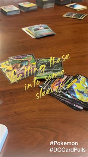 Sorting cards today & getting some into sleeves... #Pokemon