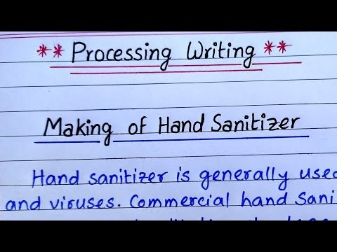 Processing Writing on Hand Sanitizer | English Process Writing ‪@letswriteinenglish‬
