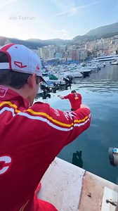 920K views · 12K reactions | Charles Leclerc finally got to jump in the Monaco harbour as a race winner - but he wasn't going alone 藍 | F1 | Facebook