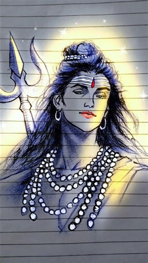 Bholenath Draw Easy | Simple Shiva Sketch drawing #shorts #viral #god #shivadrawing