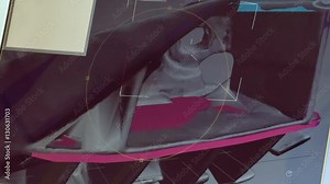 Work with 3d modeling design software HD video. Computer application for creation 3d printing model on screen. Three dimensional technology concept