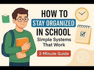 How to Stay Organized in School: Simple Systems That Work (2-Minute Guide)