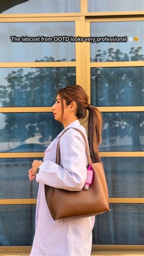 Dr Sarah Saeed on Instagram: "Professional lab coat by @ootd.designs attire for workday. 🥼🏥👩‍⚕️💉💊"