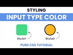 Styling Input Type Color | Pure CSS Tutorial