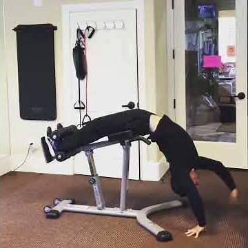 Reverse Crunches on Roman Chair to stretch hips and stomach better