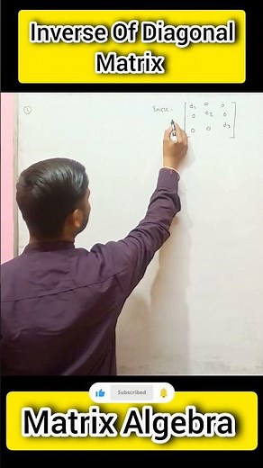 How to Find Inverse of Diagonal Matrix? #matrixalgebra #matrix #determinants #swlh