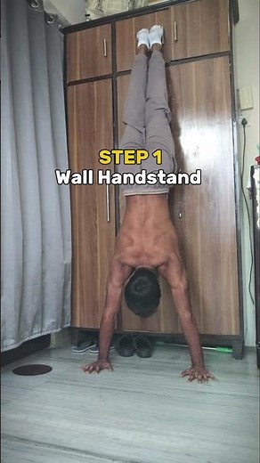 Follow these 4 steps to learn Handstand at home #calisthenics