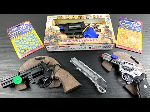 Old West Cap Gun Set! Real Metal Revolvers with Explosive Cap Sounds 🤠
