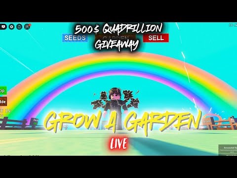 Grow a Garden LIVE –500QA Shackles Giveaway $ Grind Fall Event #growagarden #shortslive
