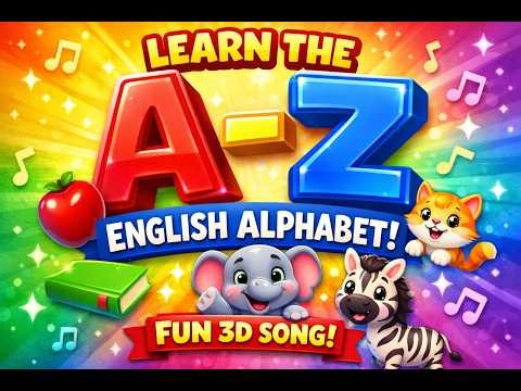Learn the English Alphabet A–Z with 3D Letters! 🔤📚