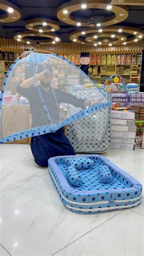 Premium Baby Bed Set with Mattress, Mosquito Net & Pillows 🛏️✨ | Complete Comfort Set