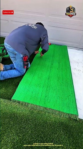 How to Cut Artificial Grass with a Cutter for Clean and Precise Results #ConstructionWork