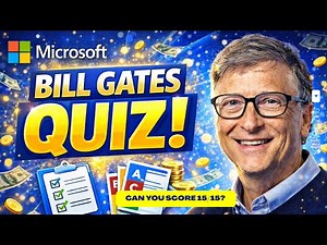 Bill Gates Quiz 🧠 | Can You Score 15/15? | MCQs | GK Questions and Answers #quizplatter #microsoft