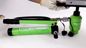 AMZCNC 15 Ton 1/2 Inch to 4 Inch Hydraulic Knockout Punch Driver Tool Kit with 10 Dies Hole Complete Tool Electrical Conduit Hole Cutter Set (15T（1/2"~4"）)