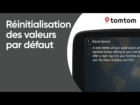 Réinitialisation des valeurs par défaut