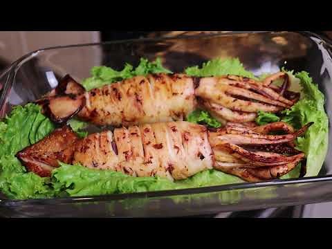 How To Grill Easy Squid/Pusit In Oven