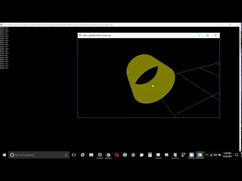 Draw cylinder in OpenGL - with grid lines and mouse controls