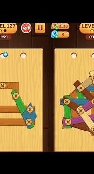 Screw Puzzle: Wood Nut & Bolt - Level 127