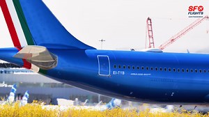 10K views · 467 reactions |  ITA Airways A330 (EI-TYB) Taxiing at SFO for Departure to Rome ✈️ Smooth and Stylish!  | August 2, 2025 @itaairways -- #ITAAirways #A330 #lumixusa #sanfranciscoairport #airlines #instaaviation #sfflights #lumixcamera #sigmalens | SF.Flights | Facebook