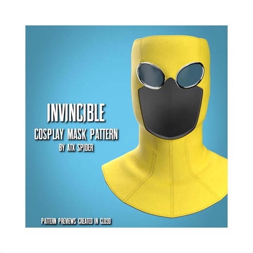 Invincible Mask and Cowl Sewing Pattern Superhero Cosplay - Etsy Australia